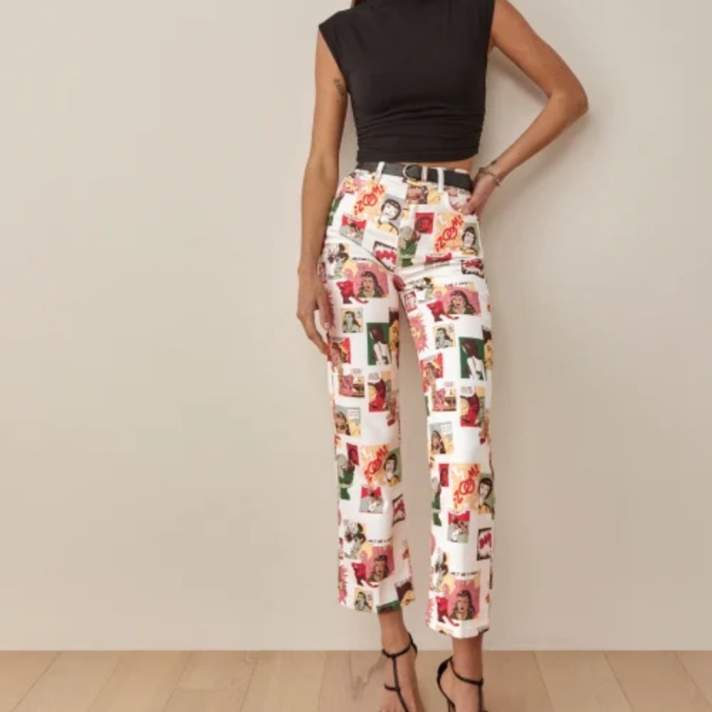 Reformation! Comic High Rise Straight Jean. Size: 28. NWOT.
